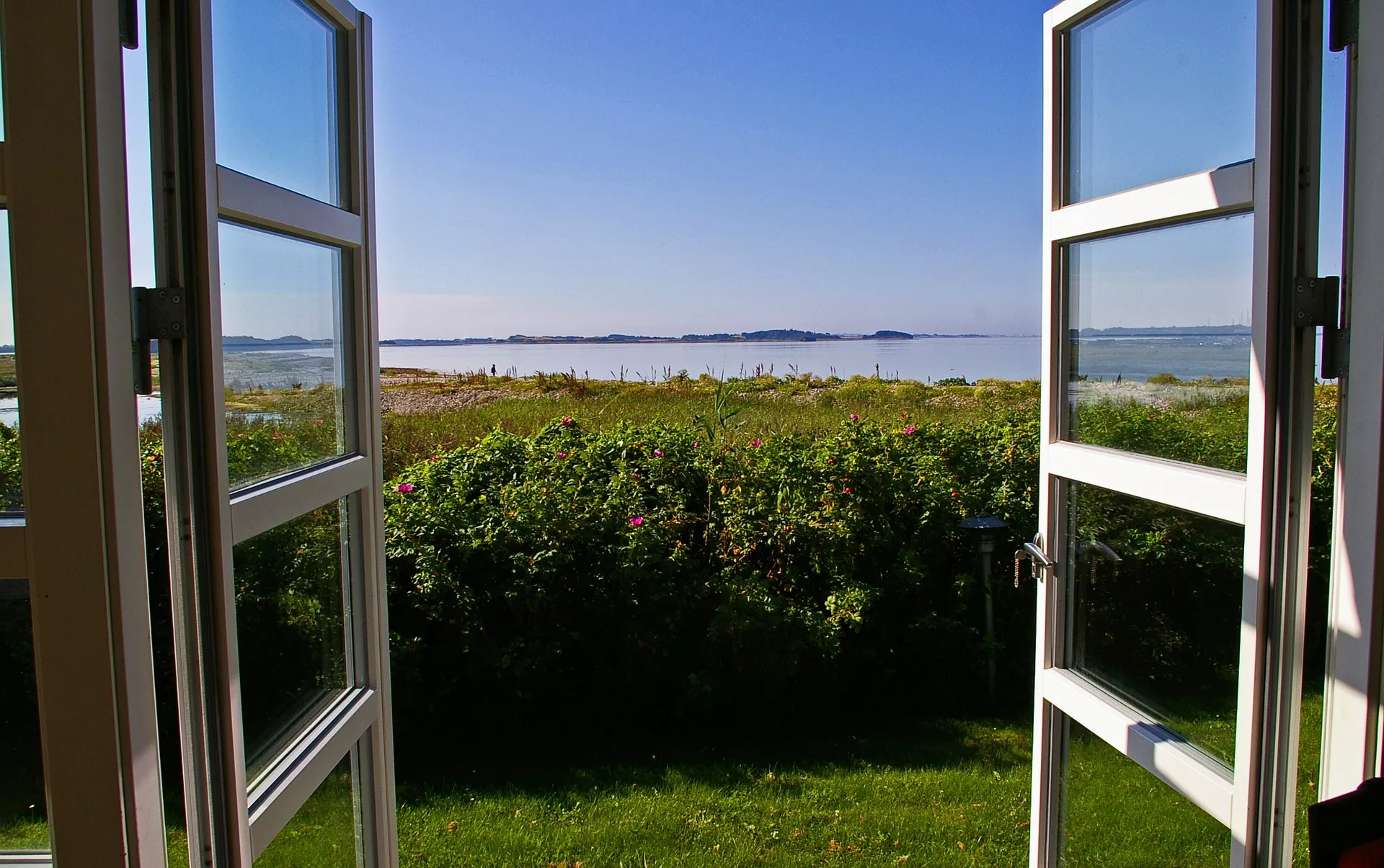 windows open to shore